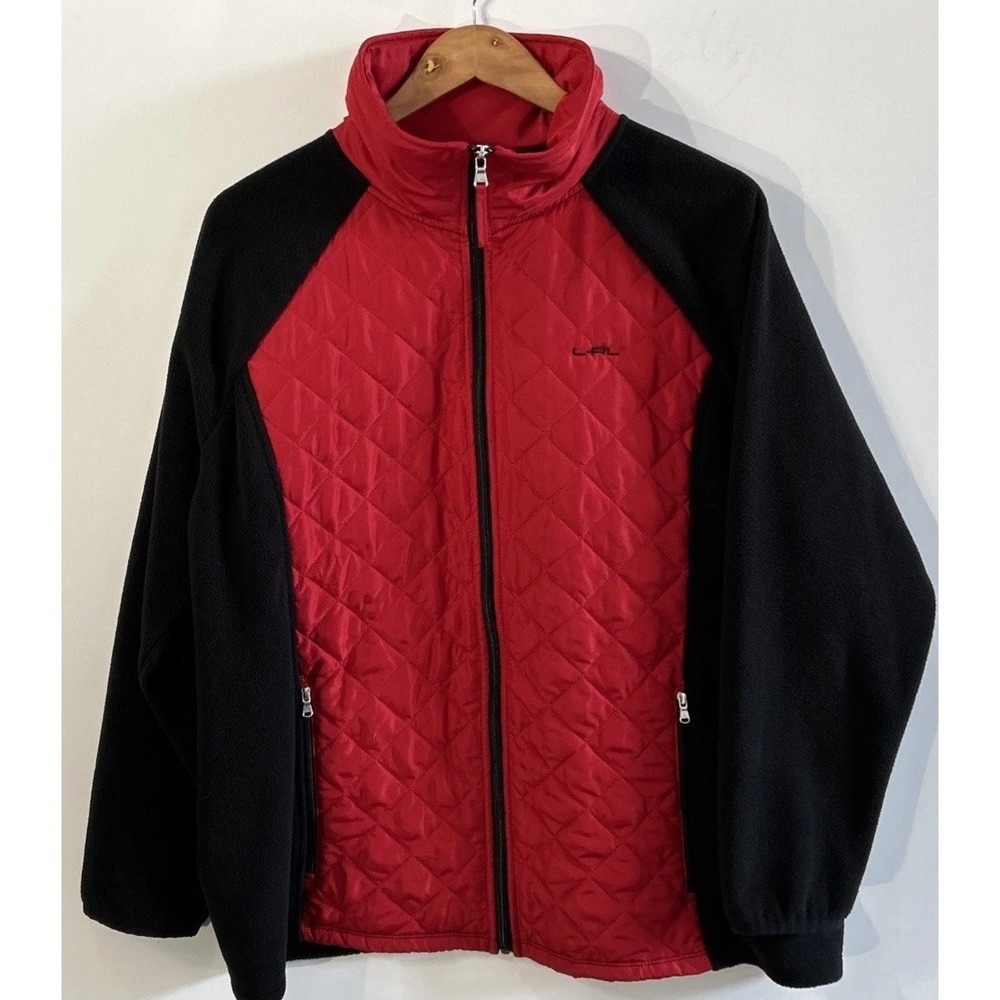 Woman's‎ Lauren Ralph Lauren Active Full Zip Jacket Sz 2XL Quilted, Fleece EC